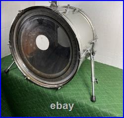 Reuther 20 Silver BASS DRUM Percussion See Details as is