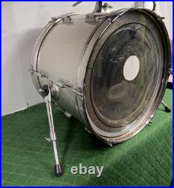 Reuther 20 Silver BASS DRUM Percussion See Details as is