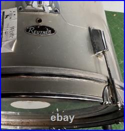 Reuther 20 Silver BASS DRUM Percussion See Details as is