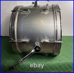 Reuther 20 Silver BASS DRUM Percussion See Details as is