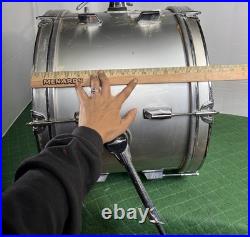 Reuther 20 Silver BASS DRUM Percussion See Details as is