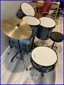 Rise by Sawtooth Full Size Student Drum Set with Hardware And Cymbals
