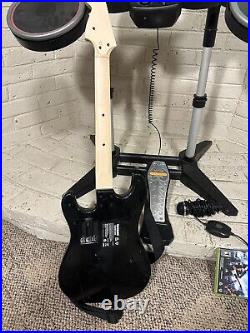 Rock Band 2 Full Set (Game, Guitar, Drums, Sticks, Mic, Pedal) Works Perfect