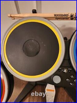 Rock Band 4 Drum Set PlayStation PS4 Harmonix 91262 Complete w /Sticks Tested