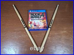 Rock Band 4 PS4 PS5 Wireless Bundle Fender Guitar Drums Mic. Game Bundle TESTED