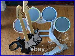 Rock Band / Guitar Hero Wii Drum Set and 2 Guitars