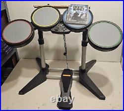 Rock Band PlayStation 3 PS3 PS2 Harmonix Wired Drum Set Kit + ROCKBAND 1 Game