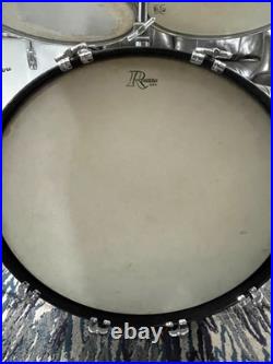 Rogers 70's Script Badge 4pc Drum Set Very Nice White