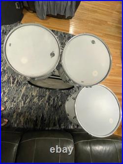 Rogers 70's Script Badge 4pc Drum Set Very Nice White