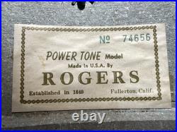 Rogers 70's Script Badge 4pc Drum Set Very Nice White