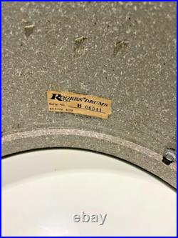 Rogers 70's Script Badge 4pc Drum Set Very Nice White