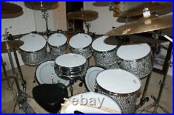 Rogers Big R Black Onyx Pearl 10 Piece Drum Set