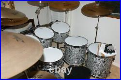 Rogers Big R Black Onyx Pearl 10 Piece Drum Set