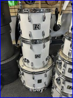 Rogers Big R New England White Drum Set Kit 8/10/12/13/14/15/16/22 & Cases #2644
