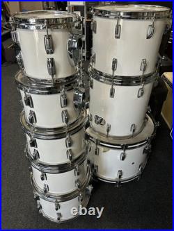 Rogers Big R New England White Drum Set Kit 8/10/12/13/14/15/16/22 & Cases #2644