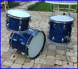 Rogers Holiday Drum Set 18, 12, 14 Blue Onyx Pearl