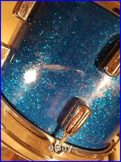 Rogers Holiday Drum Set Blue Sparkle Pearl COZY COLE 20/12/14fl WOW