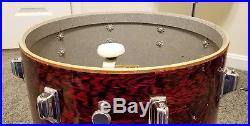 Rogers Holiday Drum Set Red Onyx Pearl 13,16,22 with Powertone