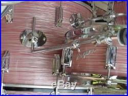 Rogers Holiday Drum Set WINE RED RIPPLE Pearl 22/20/12/13/13/16 WOW PINK