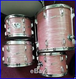 Rogers Holiday Drum Set WINE RED RIPPLE Pearl 22/20/12/13/13/16 WOW PINK