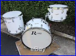 Rogers Swivomatic 3pcs 13 16 22 Drum Set New England White Roy Burns 1972