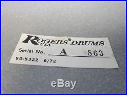 Rogers Swivomatic 3pcs 13 16 22 Drum Set New England White Roy Burns 1972