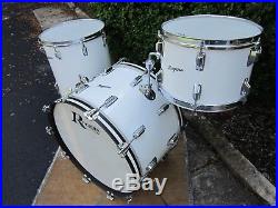 Rogers Swivomatic 3pcs 13 16 22 Drum Set New England White Roy Burns 1972