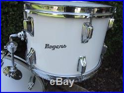 Rogers Swivomatic 3pcs 13 16 22 Drum Set New England White Roy Burns 1972