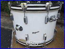 Rogers Swivomatic 3pcs 13 16 22 Drum Set New England White Roy Burns 1972