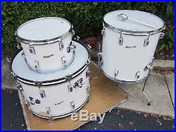 Rogers Swivomatic 3pcs 13 16 22 Drum Set New England White Roy Burns 1972