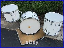 Rogers Swivomatic 3pcs 13 16 22 Drum Set New England White Roy Burns 1972