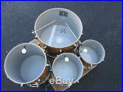 Rogers Swivomatic 4 Pc Drum Set Set Block Wrap Vintage 1972 Excellent