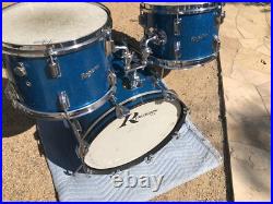 Rogers Vintage Holiday Blue Sparkle Drum Set Dayton, Oh 12, 13, 16, 20 One Owner