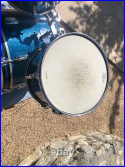 Rogers Vintage Holiday Blue Sparkle Drum Set Dayton, Oh 12, 13, 16, 20 One Owner