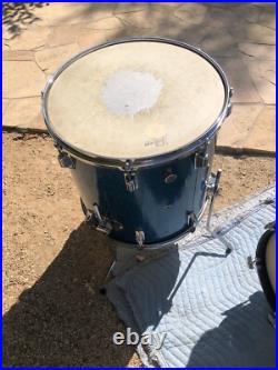 Rogers Vintage Holiday Blue Sparkle Drum Set Dayton, Oh 12, 13, 16, 20 One Owner