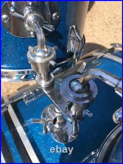Rogers Vintage Holiday Blue Sparkle Drum Set Dayton, Oh 12, 13, 16, 20 One Owner