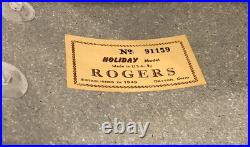 Rogers Vintage Holiday Blue Sparkle Drum Set Dayton, Oh 12, 13, 16, 20 One Owner