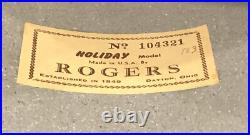 Rogers Vintage Holiday Blue Sparkle Drum Set Dayton, Oh 12, 13, 16, 20 One Owner