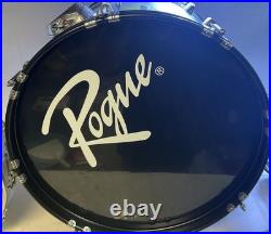 Rogue 5-Piece Complete Drum Set Silver Metallic RGD0520 Slightly Used