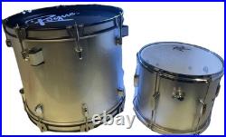 Rogue 5-Piece Complete Drum Set Silver Metallic RGD0520 Slightly Used