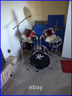 Rogue RGD0520DKR Acoustic Drum Kit Red 2 toms, Floor tom, High Hat, Crash