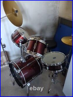 Rogue RGD0520DKR Acoustic Drum Kit Red 2 toms, Floor tom, High Hat, Crash