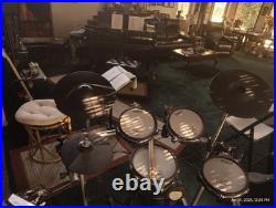Roland Digital Full Drum Kit, 5 Pads, Cymbal Pads, DW Double Kick Pedal, Rack