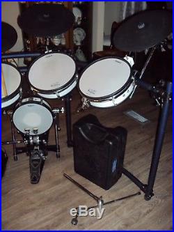 Roland TD-10 Expanded TDW-1 V-Drums Electronic Drum Set Iron Cobra Double Kick