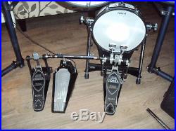 Roland TD-10 Expanded TDW-1 V-Drums Electronic Drum Set Iron Cobra Double Kick