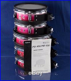 Roland V-Drum Mesh Head SET Includes 2 PD-100 and 3 PD-120 RED