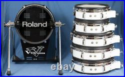 Roland complete mesh pad set 3 Pd-120 + 2 Pd-100 + Kd 120 V Drum Pad Set white