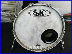 SJC Custom Drum Set in Exotic Zebrawood Veneer Finish