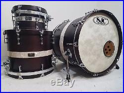 SJC Custom Drums 3pc Drum Set 22,18,12 Wood Hoops MINT Condition