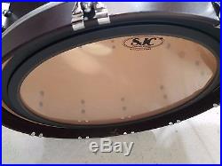 SJC Custom Drums 3pc Drum Set 22,18,12 Wood Hoops MINT Condition